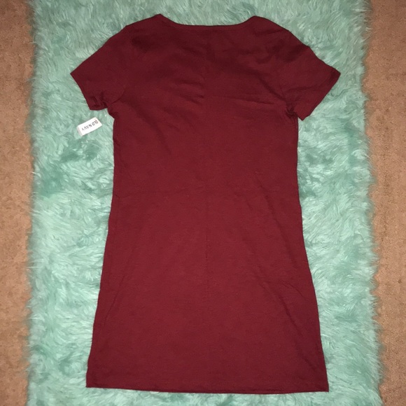 NWT Old Navy burgundy simple tee dress | size M - Picture 7 of 7